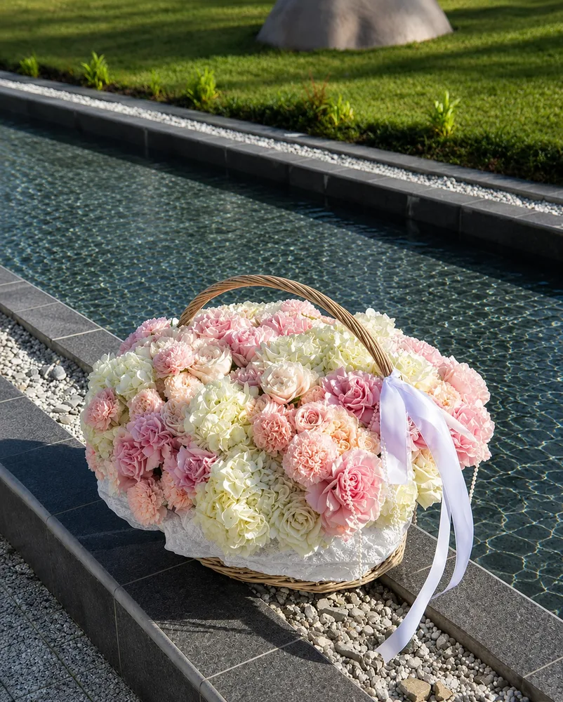 Blush Garden Basket