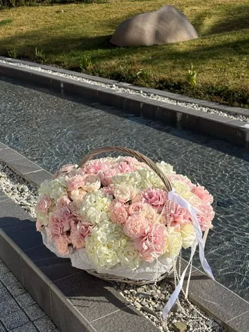Blush Garden Basket