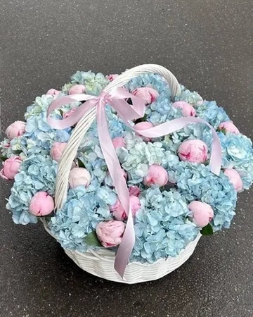 Blue Macaron Basket