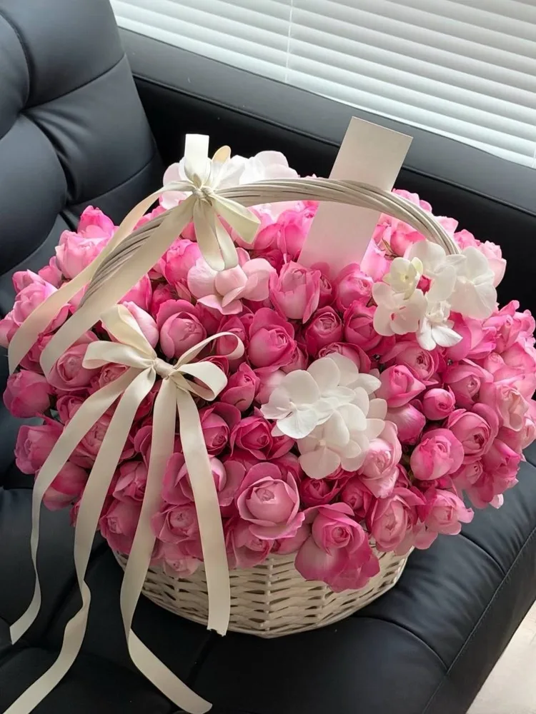Fuchsia Orchid Basket